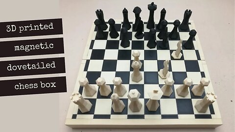 3D printed dovetailed magnetic chess box
