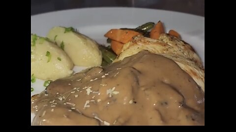 Chicken Steak With Mashroom sauce & mash Potato