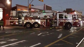 FDNY Tower Ladder 170 Returning to Quarters
