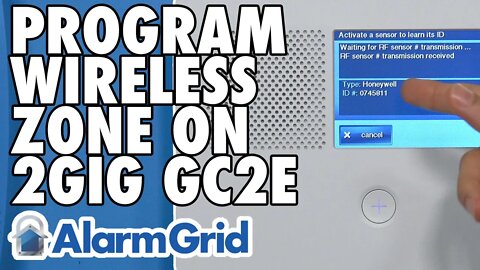 Programming a Wireless Zone On a 2GIG GC2e