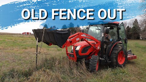 Preparing Our North Pasture For The New Fence | Pulling Out The Old Fence Before First Snow