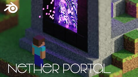 Minecraft Timelapse Blender 3D Nether Portal