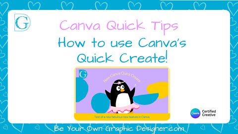 Canva Quick Tip - How to use Canva Quick Create