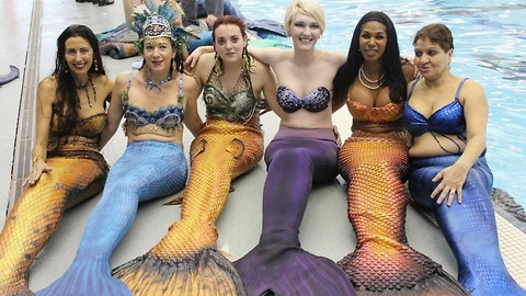 People are working professionally as mermaids