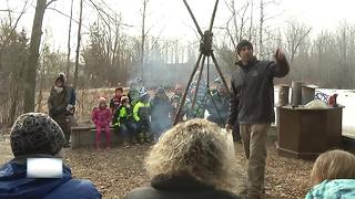 Community members learn how maple syrup is made