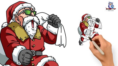 How to Draw Santa Claus Master Roshi DBZ - Art Tutorial