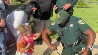 2-year-old girl reunites with Palm Beach County deputies who saved her life