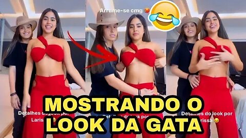 LARISSA LEITE MOSTRANDO O LOOK DE NATAL DE RAISSA OLIVEIRA😅😅😅