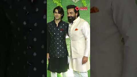 Bobby Deol POSES with his son at Karan Deol's Sangeet ceremony #shorts #bobbydeol #karandeol