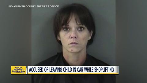 Florida mom arrested for leaving child in car, shoplifting