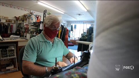 Tailor turns to making mask for those in need