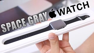 Space Gray Apple Watch Sport Unboxing & Overview ( w/ Classic Leather Buckle )