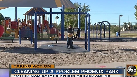 Valley mom taking action to clean up a city park