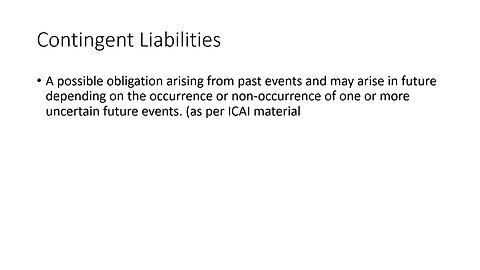 Contingent Assets and Contingent Liabilities