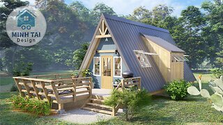 A-frame Cabin House Tour - Tiny Small House Design Ideas - Minh Tai Design 26