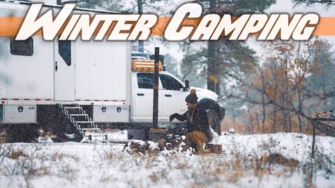 Overlanding a Winter Storm in a Box Truck | Camp Cooking | Winter Storm | Full Time Family Travel