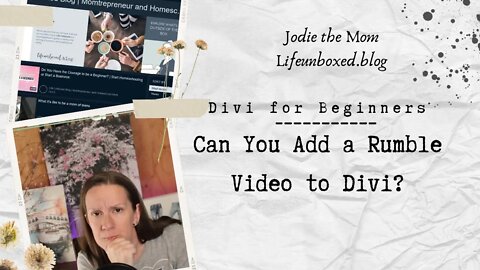 Can You Add A Rumble Video To Divi | Divi For Beginners