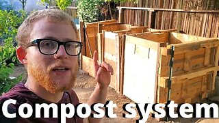 DIY Three bin garden compost bin (effective compost system)