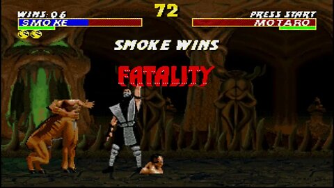 Ultimate Mortal Kombat Trilogy (Genesis) - Smoke MKII - Hardest - No Continues.