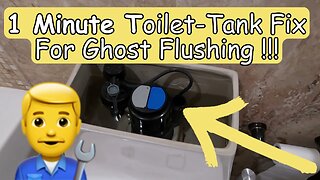 Toilet Tank Leak (Ghost Flushing) Fixed In 1 Minute !