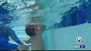 Swim survival lessons keep toddler from drowning