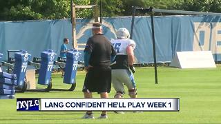Lions guard TJ Lang confident he'll be ready for season opener