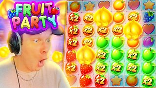 MY BIGGEST WIN ON FRUIT PARTY! RETRIGGER ON HUGE BUY!