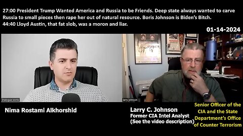 w/Larry Johnson CIA: Deep state always wanted to carve Russia to small pieces then rape her.