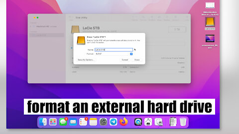 How to format an external hard drive on Mac | for Windows & Macintosh | english tutorial [4K]