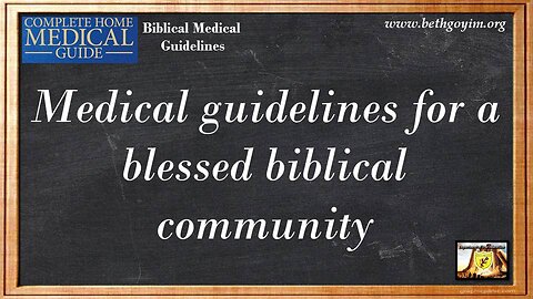 BGMCTV Biblical Medical guidelines 001