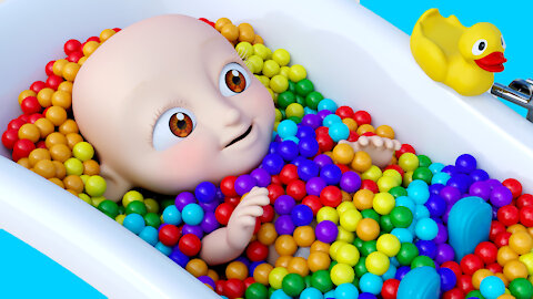 Colorful Bath With Funny Balls - The Best Cartoons For Babies & Kids - Fun Video