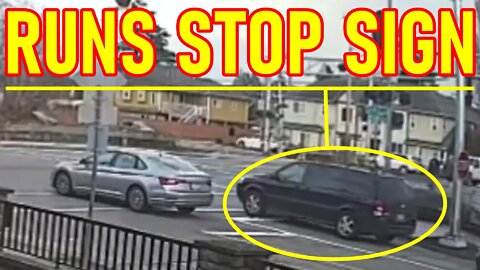 Car Runs Stop Sign — RICHMOND, BC | Caught On Dashcam | Car Accident | Tesla | Footage Show