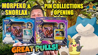Morpeko & Snorlax Pin Collections | Pokemon Cards Opening
