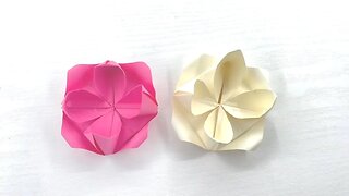 Origami paper Lotus flower with Sky