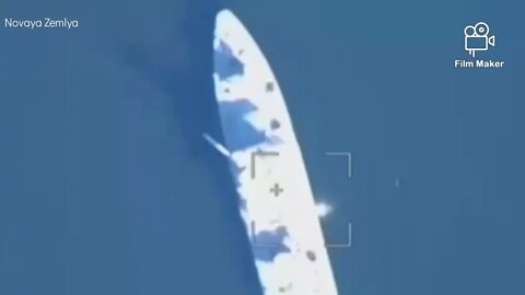 The hit on Ukrainian Gyurza gunboat by Russian Lancet kamikaze drone near Odessa