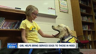 Eight-year-old raises more than $2,000 for service dogs