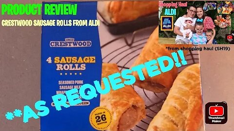 Are these as good as GREGGS? product review on Aldis Sausage rolls from our shoppinghaul(SH19) video