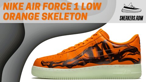 Nike Air Force 1 Low Orange Skeleton - CU8067-800 - @SneakersADM