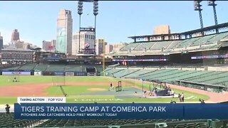 Tigers training camp at Comerica Park