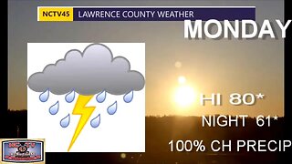 NCTV45 LAWRENCE COUNTY 45 WEATHER MONDAY JUNE 26 2023