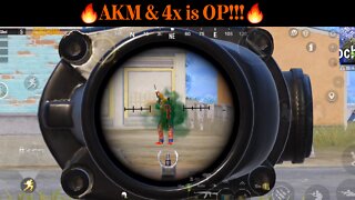 AKM with 4x?! Nice! - PubG Mobile