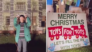 Family displays epic 'Christmas Vacation' themed toy drive