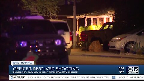 Two men hurt after domestic dispute, police shooting in Phoenix