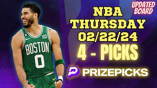 #PRIZEPICKS | BEST PICKS FOR #NBA THURSDAY | 02/22/24 | BEST BETS | #BASKETBALL | TODAY | PROP BETS