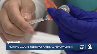 With J&J vaccine paused, health officials work to combat vaccine reluctancy