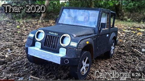 How to make Mahindra Thar from cardboard || Mahindra Thar 2020 || Cardboard Creations