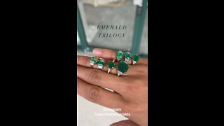 Colombian emerald and diamond wedding anniversary engagement birthday May jewelry gifts