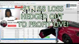 -$1,168 Loss HEDGED out to Profit Quick Live! (Must Watch) #FOREXLIVE #XAUUSD