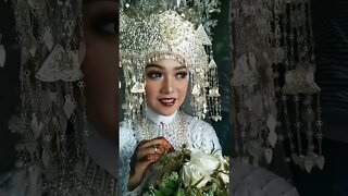 Akad Nikah Dengan Pakaian Kebaya Putih Sunting Palembang #shorts #short #shortvideo