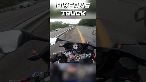 BIKER VS TRUCK!